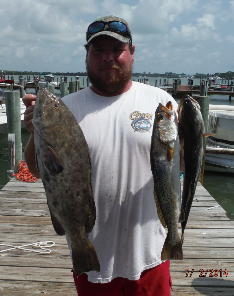Grouper caught in the Gulf.